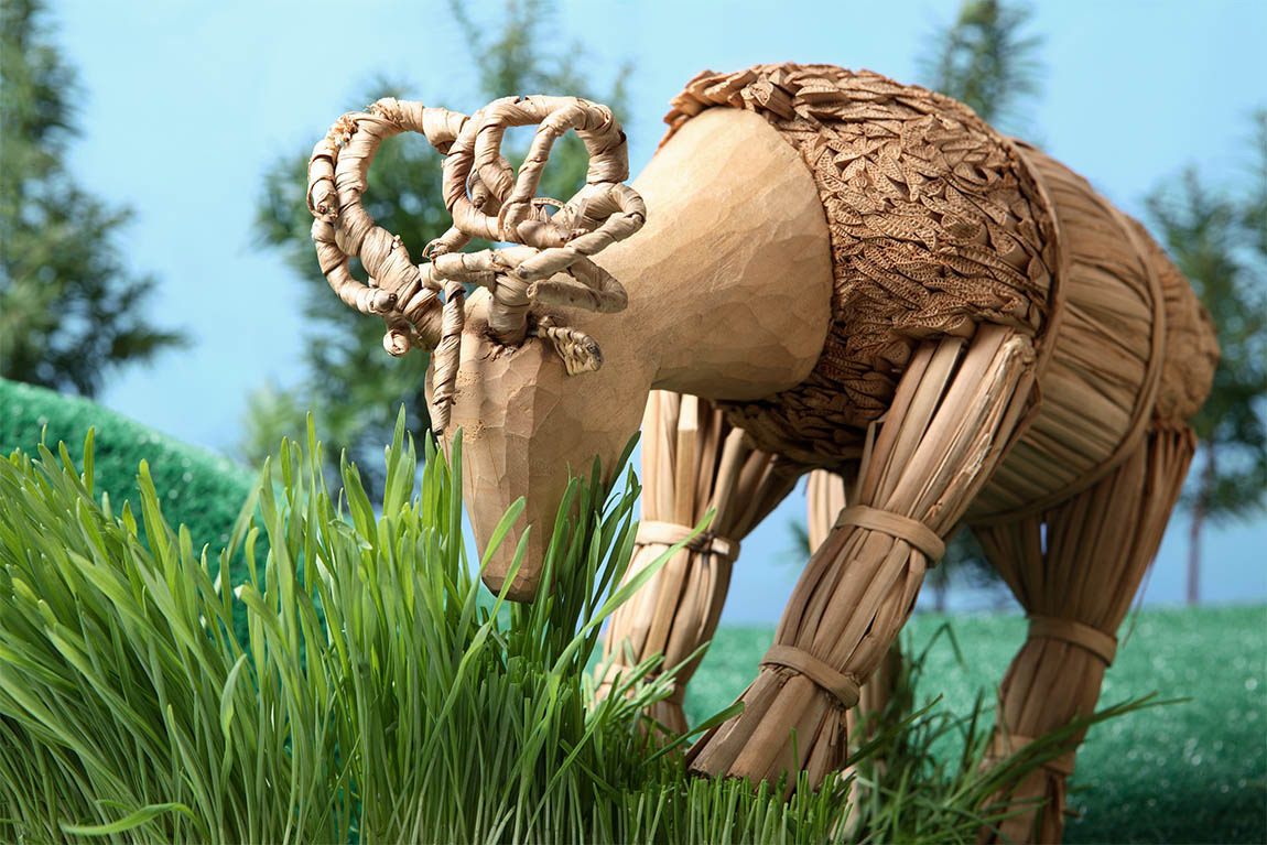 Model deer in model environment