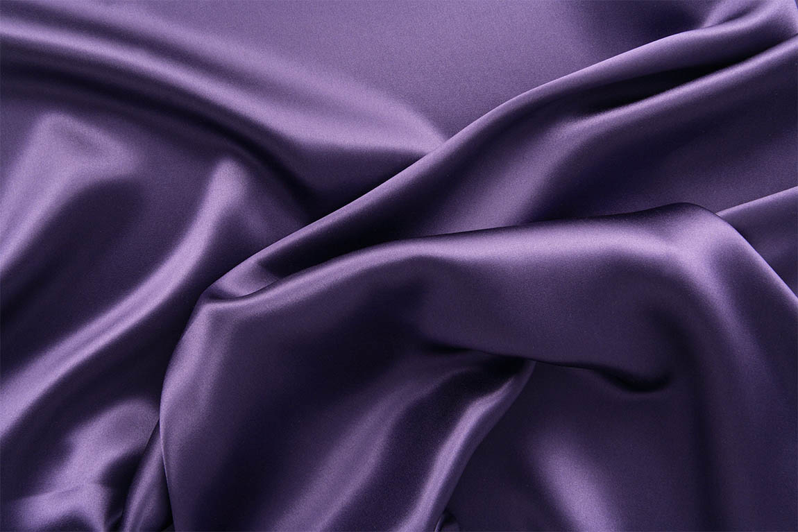 Rumpled Purple Satin fabric product photography